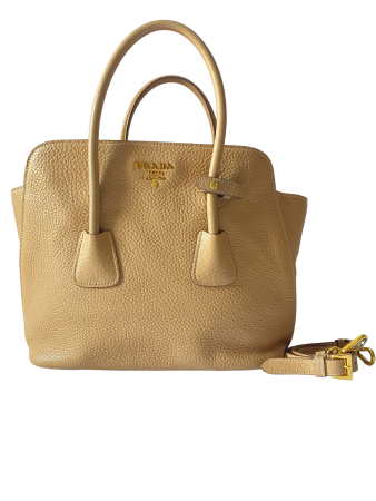 Prada Beige Vitello Daino Tote Bag