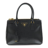 PRADA Triangle Logo Saffiano Leather 2Way Shoulder Bag Black BN2863