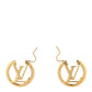 Louis Vuitton Metal Small Louise Hoop Earrings Gold