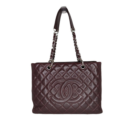 Chanel bag Burgundy Quilted Caviar Grand Shopping Tote GST