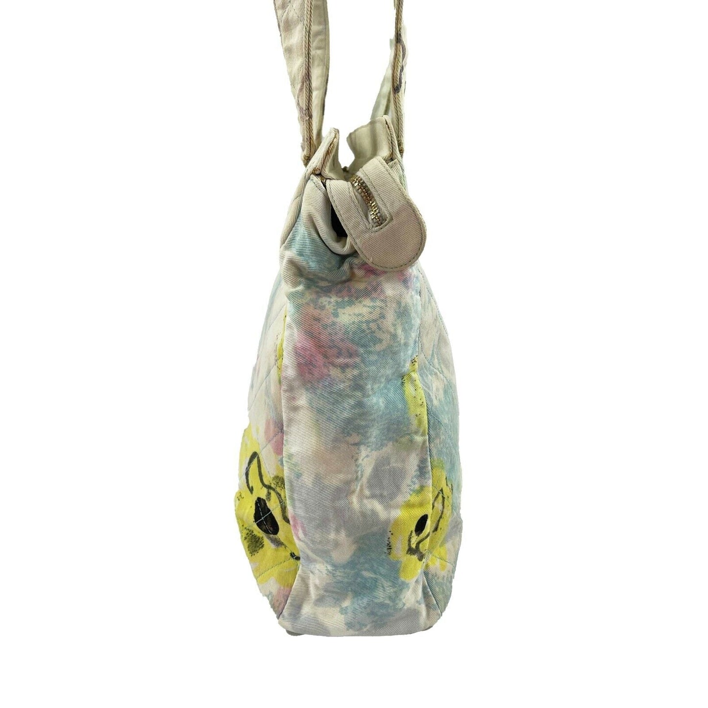 CHANEL -   1990's Graphic Multicolor Medium Camellia Print Shoulder Bag