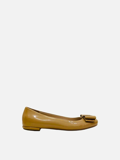 PRADA Bow Beige Size EU 39 Ballet Flats