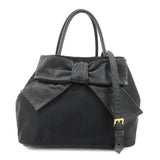 PRADA Nappa Leather Nylon Jacquard Ribbon 2Way Bag Hand Bag 1BG068  d