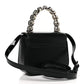 Versace Calfskin Crystal Embellished Mini La Medusa Bag Black