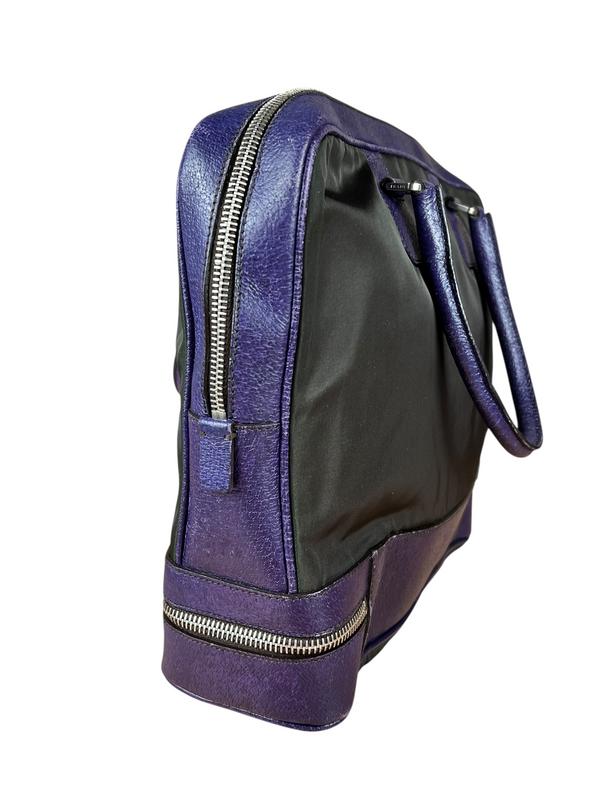 Prada Tessuto Top Handle Bag Purple