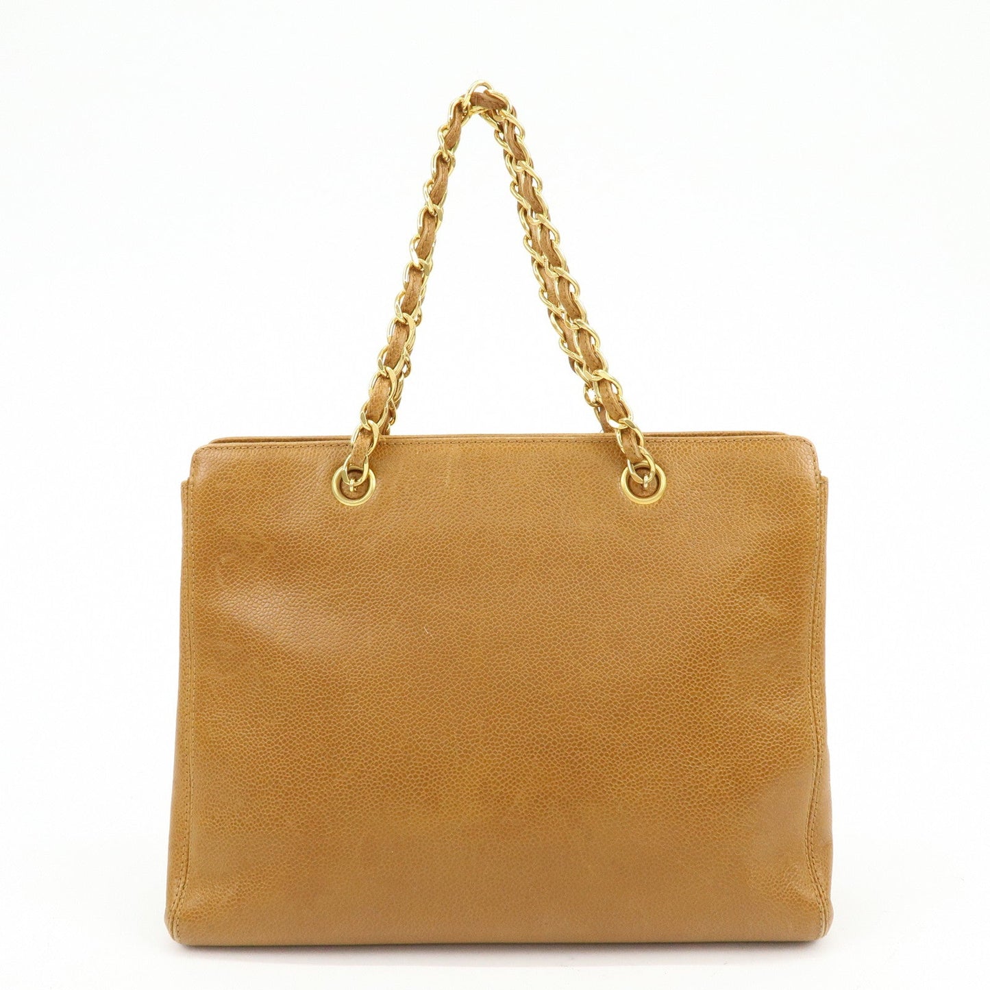 CHANEL Caviarskin Tote Bag Hand Bag Brown A08913