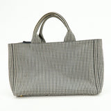 PRADA Canapa Canvas 2Way Bag Hand Bag Shoulder Bag Black Ivory