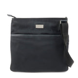 GUCCI Leather Nylon Shoulder Bag Black 141626  d
