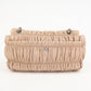 PRADA Leather Gathered Chain Shoulder Bag Pink Beige B4695C