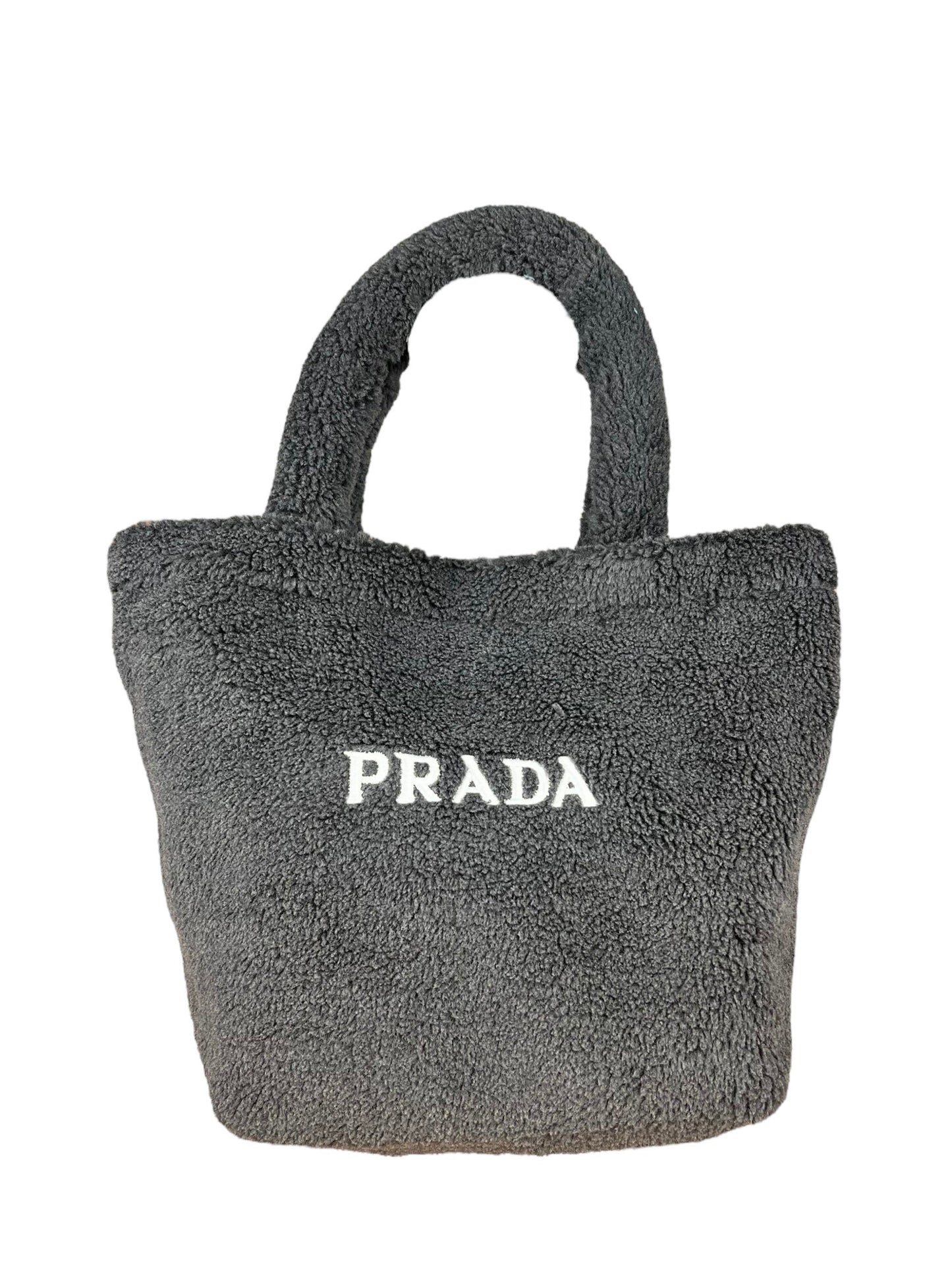 Prada Beauty Line Dark Grey Teddy Tote