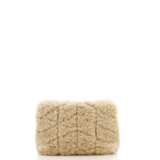 LouLou Puffer Clutch Matelasse Chevron Shearling Small