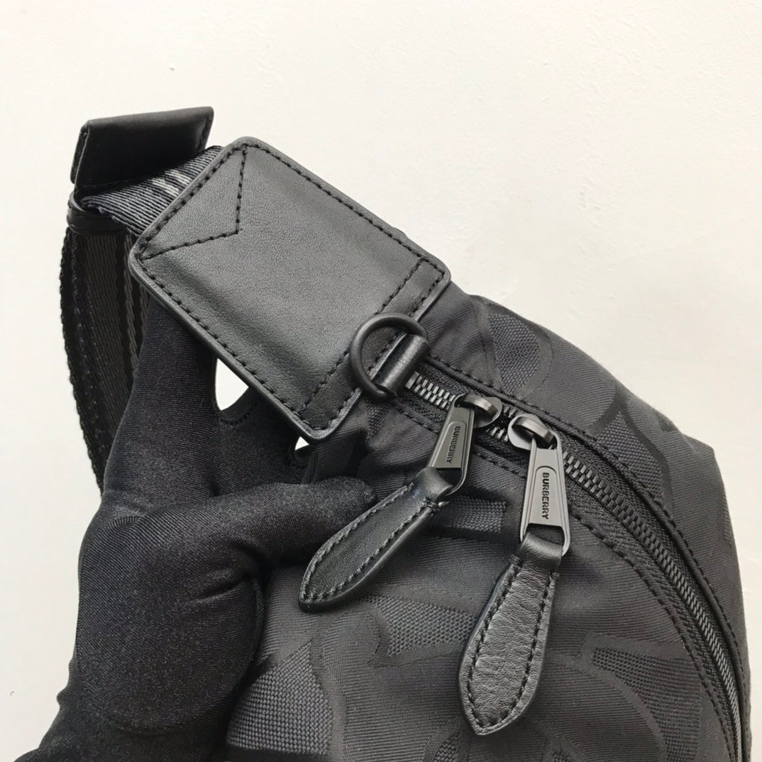 B-Berry - Amelia  Monogram Recycled Polyester Sonny Bum Bag Black For Men, Bags 12.2in/31Amelia