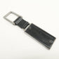GUCCI Leather Metal Bag Charm Key Chain Key Charm Black Silver
