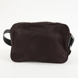 PRADA Triangle Logo Nylon Shoulder Crossbody Bag Brown BT0167