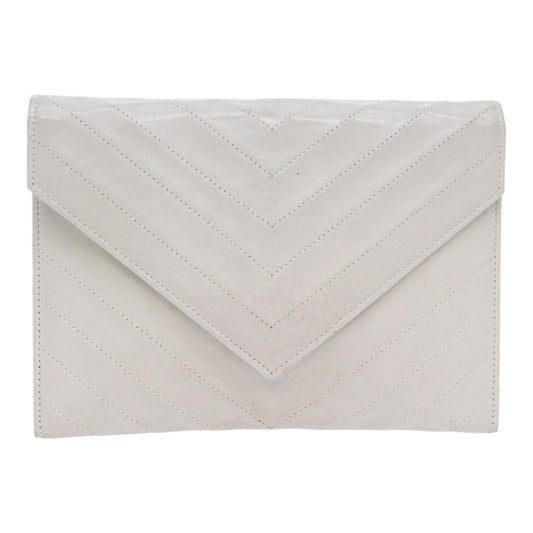 Saint Laurent Enveloppe  Leather Clutch Bag ()