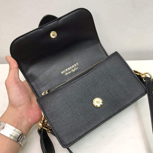 B-Berry - BB  Small Bridle House Check And Buckle Crossbody Black For Women, Bags 7.8in/20cm