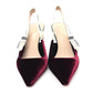 Christian Dior Velvet Ribbon J'Adior Slingback 65mm Pumps 39 Deep Amaranth