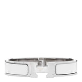 Amelia Enamel Narrow Clic Clac H Bracelet PM White