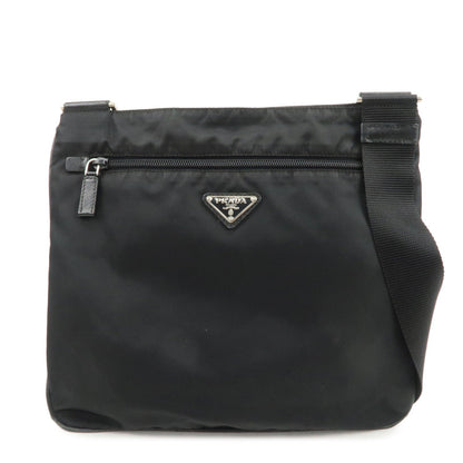 PRADA Triangle Logo Nylon Shoulder Bag Crossbody Bag Black