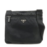 PRADA Triangle Logo Nylon Shoulder Bag Crossbody Bag Black
