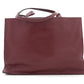 Prada Burgundy Argilla Leather Small Tote