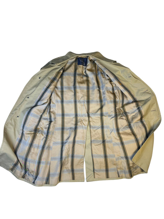 Burberry   Khaki Plaid Lined Coat