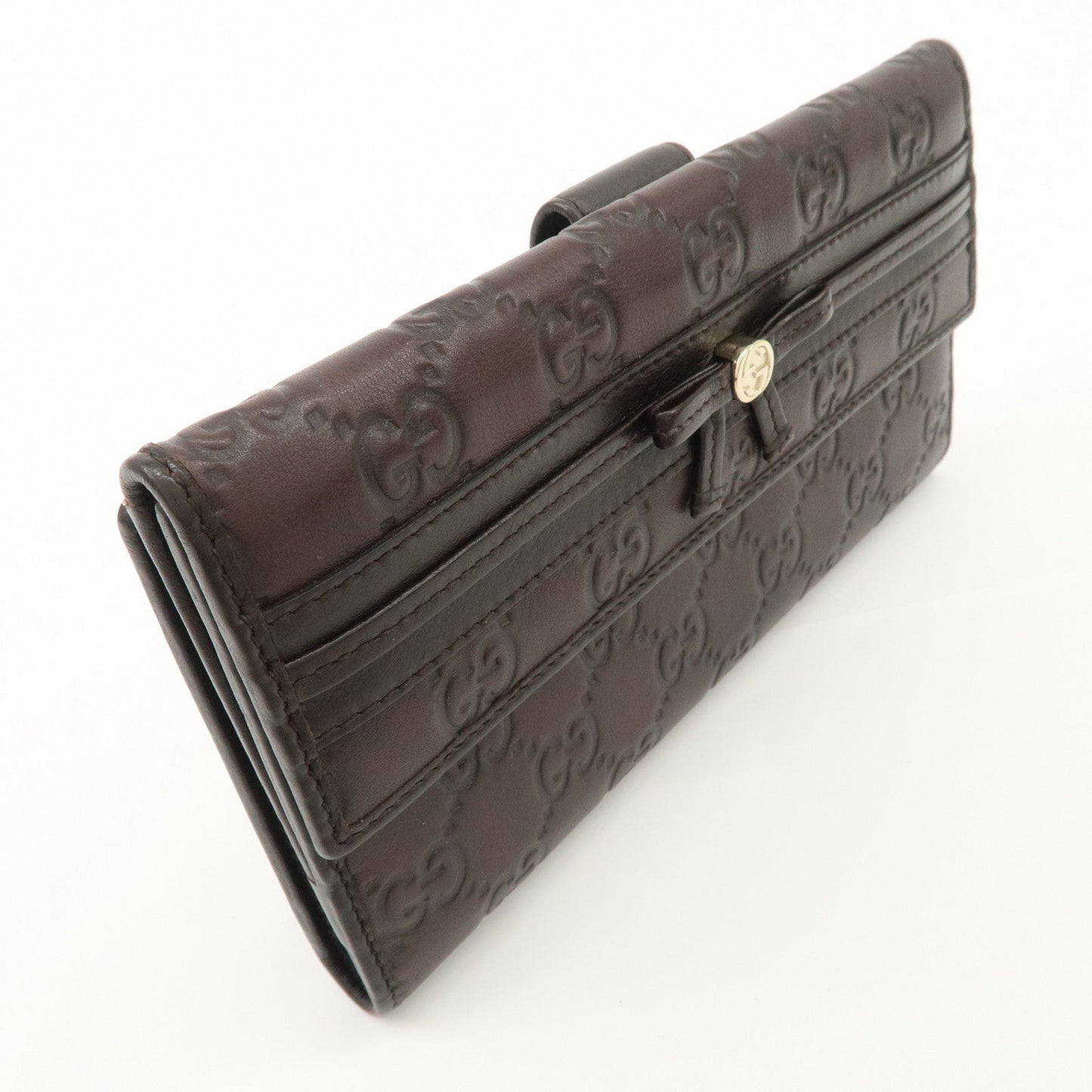 GUCCI Guccissima Mayfair Leather W Hook Long Bi-fold Wallet 256933  d