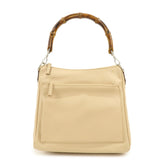 GUCCI Bamboo Leather Shoulder Bag Hand Bag Beige 000?3509?002122