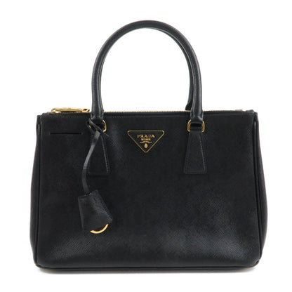 PRADA Triangle Logo Saffiano Leather 2WAY Hand Bag Black BN1801  d