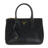 PRADA Triangle Logo Saffiano Leather 2WAY Hand Bag Black BN1801  d