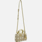 CHRISTIAN DIOR Lady D-Joy Size Micro Peral Embroidered Gold Leather Shoulder Bag