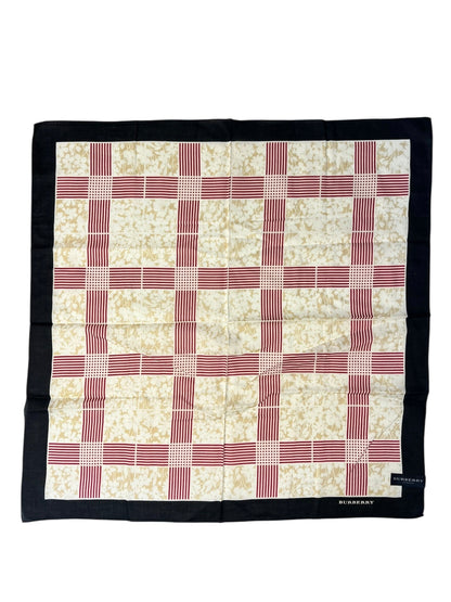 Burberry   Floral Stripe Check Scarf