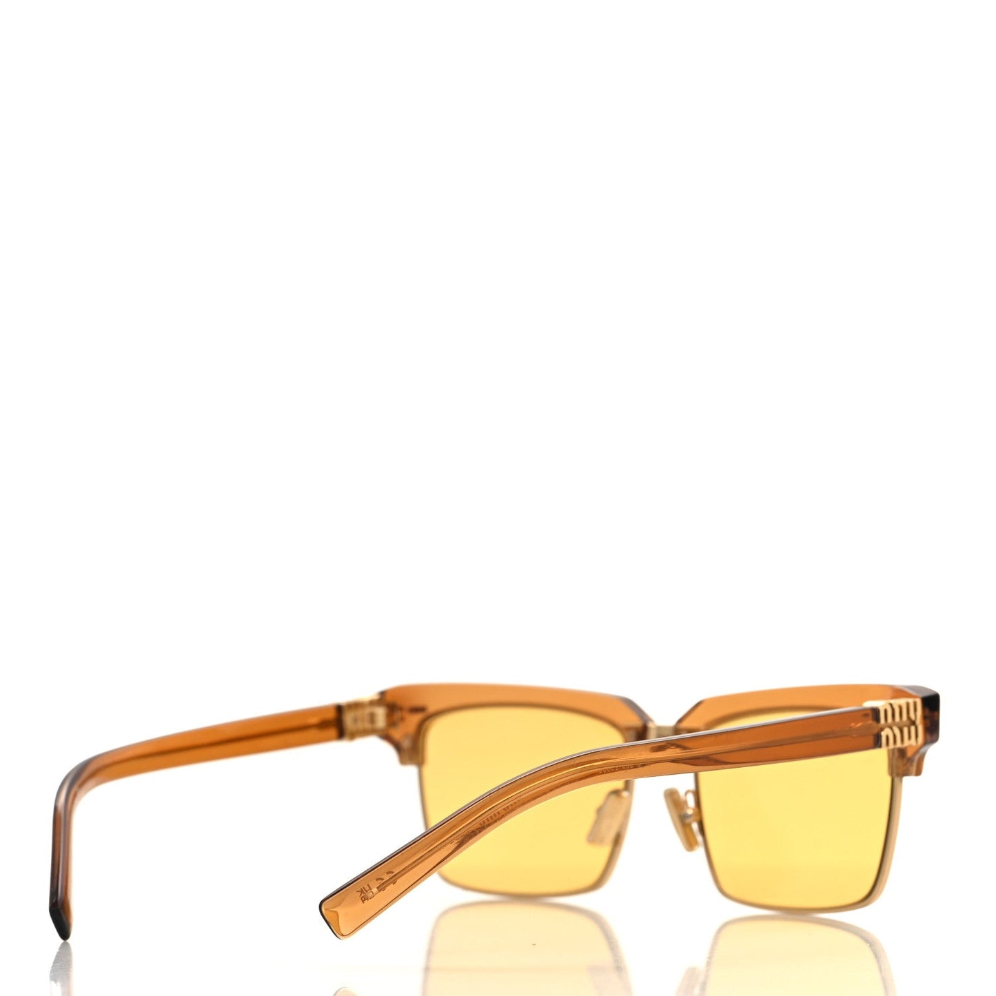 Miu Miu Acetate Square SMU10Z Sunglasses Transparent Caramel