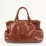 PRADA Logo Leather 2Way Hand Bag Shoulder Bag Brown BN2324