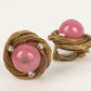 Boucles d'oreilles roses Chanel