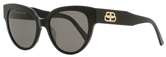 Blnciaga Women's OVAL - Sunglasses BB0050S 001 Black/Gold 55mm