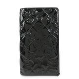 CHANEL Icon Line Patent Leather Bi-fold Long Wallet Black A37151
