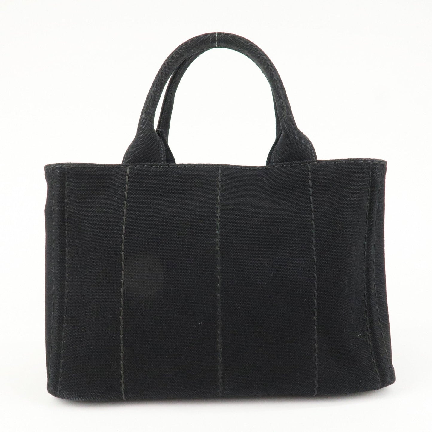 PRADA Canapa Mini Canvas 2Way Bag Hand Bag Shoulder Bag Black 1BG439  d