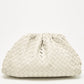 Bottega Veneta Off White Intrecciato Leather Classic The Pouch Clutch