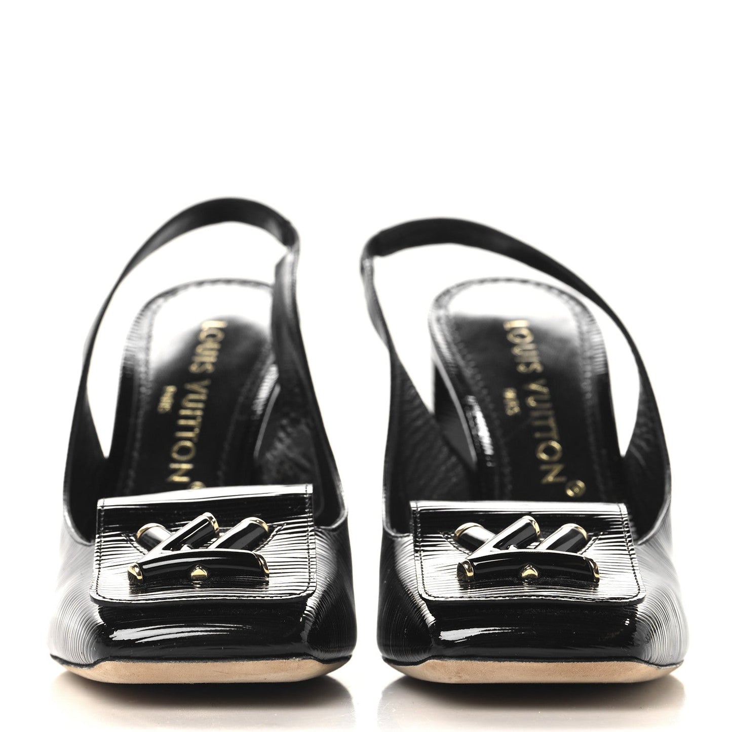 Louis Vuitton Electric Epi Shake Slingback Pumps Black
