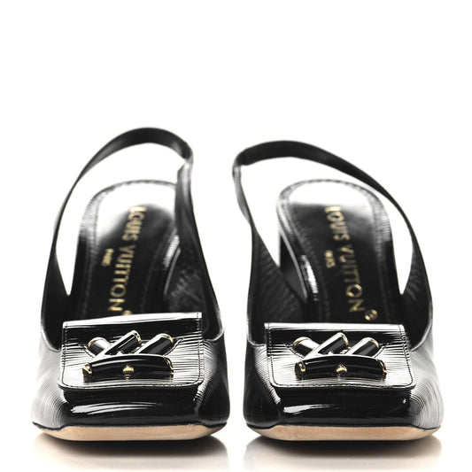 Louis Vuitton Electric Epi Shake Slingback Pumps Black