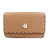 FENDI Selleria Leather 6 Rings Key Case 8AP079 Brown