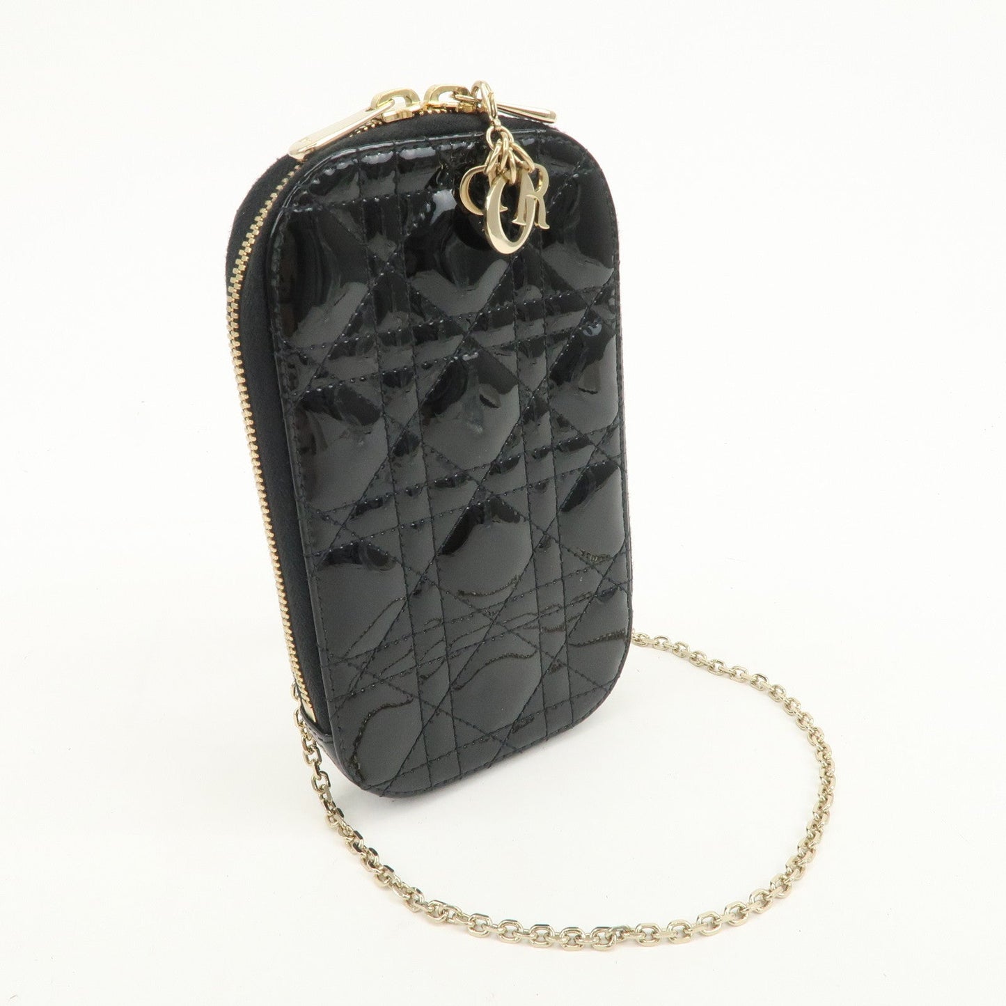 Christian Dior Lady Dior Cannage Call'in Dior Phone Case Black