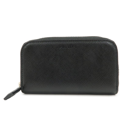 PRADA Saffiano Leather Round Zippy Key Case Black 2PG604  d
