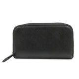 PRADA Saffiano Leather Round Zippy Key Case Black 2PG604  d