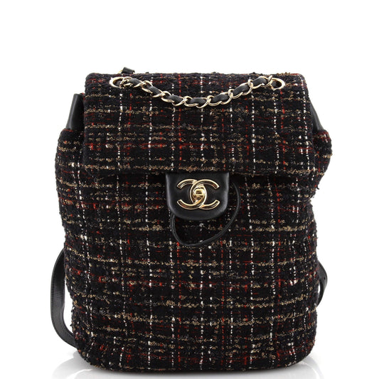 CHANEL Urban Spirit Backpack Quilted Tweed Small
