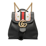 Gucci GG Marmont Shearling Line Leather Backpack
