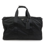 PRADA Triangle Logo Nylon Saffiano Leather Boston Bag Hand Bag