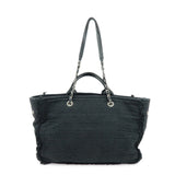 CHANEL COCO Mark Canvas Leather Chain Shoulder Bag Tote Bag A57180