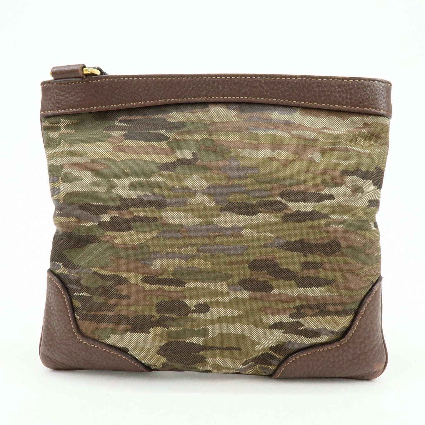 PRADA Logo Jacquard  Leather Shoulder Bag Crossbody Bag Camouflage